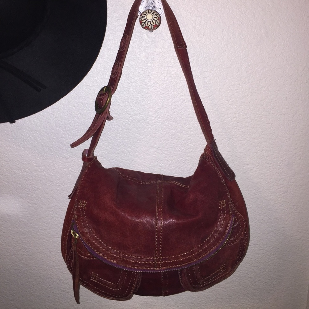 Vintage Lucky Brand Red Leather Purse
